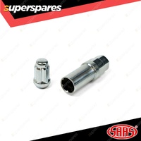 SAAS Wheel Nuts Small Diameter 6 Spline 12 x 1.25 with Spare Key Pack of 10