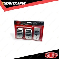 SAAS Pedal Pad Kit Black Aluminium Finish Suits Manual Transmission