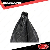 SAAS Leather Gear Boot Cover Black Double-stitched with Small Snap Button