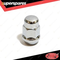 SAAS Wheel Nuts Acorn Bulge 12 x 1.25 Chrome Finish 35mm Length Pack of 20