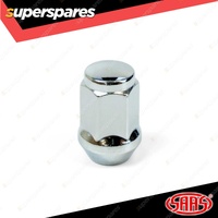 SAAS Wheel Nuts Flat Head Bulge 12 x 1.25 Chrome Finish 35mm Length Pack of 20