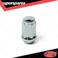 SAAS Wheel Nuts Flat Head Bulge 1/2 Inch Chrome Finish 40mm Length Pack of 20