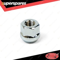 SAAS Wheel Nuts Bulge Open End 1/2 Inch Chrome Finish 21mm Length Pack of 20