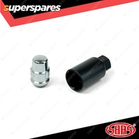 SAAS Lock Nuts Splined Acorn Bulge 12mm x 1.25 Chrome Finish - in a Pack of 5