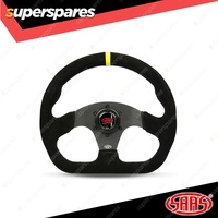 SAAS Steering Wheel 13 Inch Black Suede Flat Bottom + Indicator ADR Complied