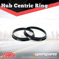 Pair SAAS Hub Centric Rings ABS Plastic 72.6mm OD 67.1mm ID Seating Flange