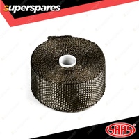 SAAS Exhaust Wrap Basalt Black 50mm 2 Inch x 10m for Vehicle's Exhaust System