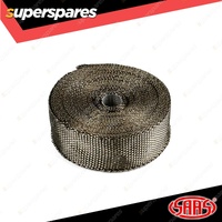 SAAS Exhaust Wrap Basalt Black 50mm 2 Inch x 15m for Vehicle's Exhaust System