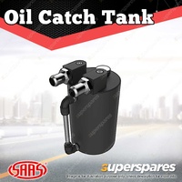 SAAS Oil Catch Tank Round Black Billet 500ml Suits Petrol and Diesel Engines