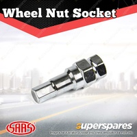 SAAS Wheel Nut Socket Internal Hex Chrome Hex Drive 19mm/21mm Suits 833 Series