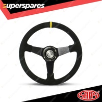 SAAS Steering Wheel 14 Inch Black Spoke Suede Drifter ADR Approved