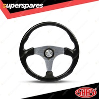 SAAS Steering Wheel 14 Inch Poly Octane Titanium Spoke Shallow 25mm Dish