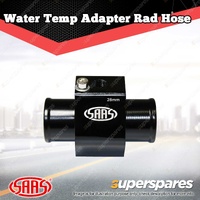 SAAS Water Temp Adapter Rad Hose 28mm Black Aluminium Inline Sender Adaptor
