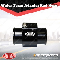 SAAS Water Temp Adapter Rad Hose 36mm Black Aluminium Inline Sender Adaptor