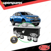 SAAS Diff Breather Kit 4 Port incl Nylon Bushes for Mitsubishi Triton MQ MR