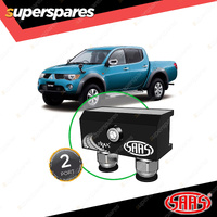 SAAS Diff Breather Kit 2 Port incl Nylon Bushes for Mitsubishi Triton ML MN