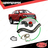 SAAS Intercooler Black Alloy Pipe Hot Side for Mazda BT50 B22 B32 3.2L 2011-2020