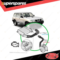 SAAS Intercooler Black Alloy Pipe Kit for Nissan Patrol GU Y61 ZD30 2000-2006