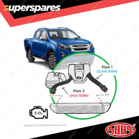 SAAS Intercooler Black Alloy Pipe Kit for Isuzu D-MAX MU-X 3.0L 2017-2020