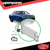 SAAS Silicone Intercooler Black Pipe Hot Bottom for Toyota Hilux Fortuner