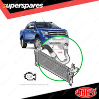 SAAS Silicone Intercooler Black Hot Top Pipe for Ford Ranger PXII PXIII 2.2L