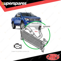 SAAS Silicone Intercooler Black Rear Hot Pipe for Ford Ranger PX 2.2L 2011-2020