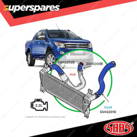 SAAS Silicone Intercooler Blue 3 Pipe Kit for Ford Ranger PX 2.2L 2011-2022