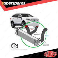 SAAS Silicone Intercooler 2 Pipe and Clamp Kit for Ford Everest UA UA2 3.2L