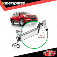 SAAS Silicone Intercooler Black Pipe Hot for Holden Colorado RG 2.8L 2012-On