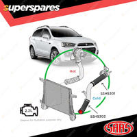 SAAS Silicone Intercooler 2 Pipe and Clamp Kit Cold for Holden Captiva CG 2.2L