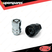 SAAS Lock Nuts Internal Star Bulge Chrome Finish 7/16 UNF - in a Pack of 4