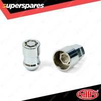 SAAS Lock Nuts Internal Star Bulge Chrome Finish 12mm x 1.25 - in a Pack of 4