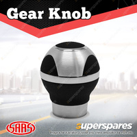 SAAS Leather Ball Gear Knob Black Shift Knob Shifter Lever - Alloy Insert