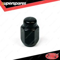 SAAS Wheel Nuts Acorn Taper 7/16 UNF Black Finish 35mm Length Pack of 20