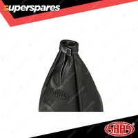 SAAS Vinyl Gear Shift Boot Cover Black Double-stitched with Small Snap Button