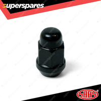 SAAS Wheel Nuts Acorn Bulge 7/16 UNF Black Finish 35mm Length Pack of 20