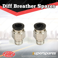 SAAS Diff Breather Quick Connect Fitting Straight 1/8 BSP - in a Pack of 2