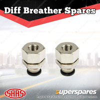 SAAS Diff Breather Bulk Head Fitting 8mm x 12mm Thread - in a Pack of 2
