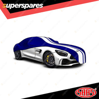 SAAS Car Cover Indoor Breathable Classic Large 5.0m Blue With White Stripes
