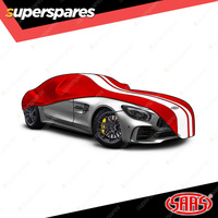 SAAS Car Cover Indoor Breathable Classic Medium 4.5m Red With White Stripes