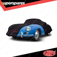 SAAS Car Cover Indoor Classic Ultra 4 Way 4.0m-4.4m Black Finish with SAAS Logo