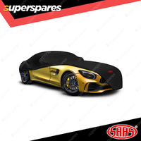 SAAS Car Cover Indoor Classic Ultra 4 Way 4.9m-5.3m Black Finish with SAAS Logo