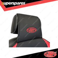 SAAS Seat Sports Cushion Pu Black-Red Large With Logo Including Bolster Padding