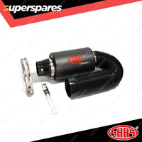 SAAS Carbon Matt Cold Air Box Filter Kit 76mm Brackets and Fixings Supplied