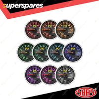 SAAS Mechanical Boost Gauge Silver Bezel Surround 30inHg-35psi 52mm SRD Series
