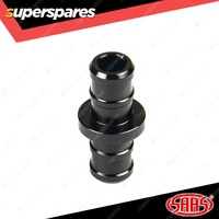 SAAS Hose Joiner Billet Aluminium Black 12mm Barb End Finish Secure Clamping