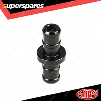 SAAS Hose Joiner Billet Aluminium Black 8mm Barb End Finish Secure Clamping