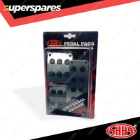 SAAS Pedal Pad Kit Universal Clip on Pedals - Charcoal Steel Manual Transmission