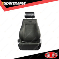 SAAS Premium Sports Seat 4x4 Black Cloth with PU Trim Dual Recliner ADR