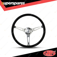 SAAS Steering Wheel Poly 15 inch Classic Deep Dish Brushed Alloy Slotted